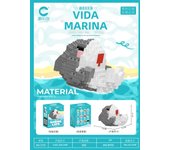 DIY Marine Micro Particle Assembly Building Block Crabs Penguins Octopuses Sharks Clownfish Killer Whales Creative Toys for Gift
