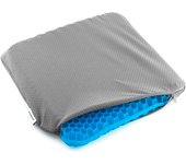 InnovaGoods® Cojín para Silla de Oficina Ergonómico con Gel de TPR. Panal de Abeja Hexafresh. Cojín Cuadrado Antideslizante y Refrigerante para Silla de Ruedas y Asiento de Coche de 39x37x3 cms