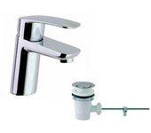 Ramon Soler Grifo de Lavabo Monomando Cromado con Sistema C2 de Ahorro de Agua con Válvula Automática Serie New Fly