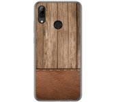 Tumundosmartphone Funda Gel Tpu para Huawei P Smart 2019 / Honor 10 Lite diseño Madera 09 Dibujos