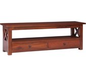 Mueble TV combinadoMueble de TV madera maciza de caoba marrón 115x30x40 cm