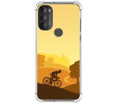 Funda Silicona Antigolpes para Motorola Moto G71 5G diseño Ciclista Dibujos
