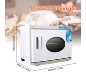 Calentador de Toallas Esterilizador Secador de Toallas de 23L con Luz UV 2 Cestas de Acero Inoxidable Calentamiento Rápido Adecuado para Máximo de 54 Toallas Spa Salón de Belleza para Baño Hotel