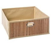 5 FIVE Cesta Organizadora para Mueble de Baño de Bambú Natural 31x31x13.5cm