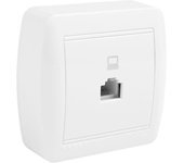SOLERA Toma de Teléfono RJ45 Cat 5e Mural Blanco 74x72x28mm - SOLERA - 42991 Toma de teléfono rj45 cat5 e Material Eléctrico Enchufes