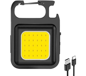 Mini LED Flashlight 1000LM USB Rechargeable COB Work Lights IPX4 Waterproof Keychain Light Lantern for Outdoor Camping Hiking