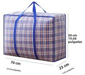 1PC foldable moving bag Large capacity woven bag snakeskin bag Waterproof portable mobile bag blue