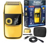 Kemei 2028 Barber Professional Beard Hair Shaver For Men Electric Shaver Rechargeable Electric Razor Balds Head Shaving Machine