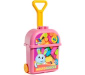MOLTO Trolley de Bloques Rosa Moltó. 20 piezas incluidas