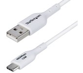 StarTech.com - Cable Cargador USB-A a USB-C de 1m - Cable Adaptador USB-A a USB Tipo C - 3A - Cable de Carga y S - USB2AC1MNCWHE USB2AC1MNCWHE