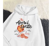 Winter Womans Hoodie The Aperol Spritz Retro Cocktail Printing Sweatshirt Loose Pocket Warm Fleece Pullover Kawaii Sportswear