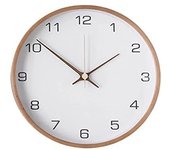 Reloj de pared moderno reloj de pared de madera maciza dormitorio granja reloj moderno silencioso reloj de pared con pilas segundo movimiento para decoración de dormitorio reloj