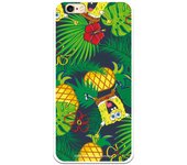 Funda original compatible con iPhone 6 o 6S con un diseño de Bob Esponja Fondo Tropical