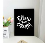 1pc Black & White Motivational Text  Self-adhesive Art Poster Waterproof Paper Sticker Coffee House Bar Room Wall Decor