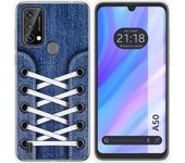 Funda Silicona Transparente para Blackview A50 diseño Zapatillas 01 Dibujos