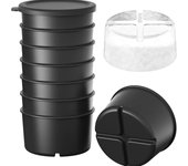 newKitchenAid KSIA4IM Plastic Ice Mold Accessory for KitchenAid Shave Ice Attachment, Black Reusable Plastic Ice Molds with Lids
