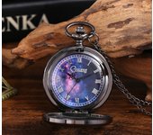 12 Types New Fashion Silver Starry Sky Hollow Retro Pocket Watch Creative Gift Necklace Clock Chain Watches Birthday Gifts