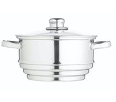 Vaporera de 3 Niveles Kitchencraft en Caja de Regalo - Acero Inoxidable - Plata
