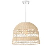 Dcasa Lámpara de techo campana de rattan natural de Ø 36x26 cm