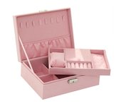 New vintage style velvet jewelry box double lock storage box necklace watch ear jewelry box large capacity