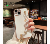 Plating Butterfly Metal Bracelet Phone Chain Case for iPhone 15 14 Pro Max 14 Pro 13 12 11 MiNi XR XS X  Cover