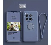 Case for OnePlus 12 Case Liquid Silicone Ring Stand Phone Shell Coque for OnePlus 12 Cover Shockproof 1+12 Bumper Back Funda