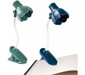 Lámpara de lectura: miniluz de lectura giratoria de 360°, plegable, con clip para leer en la cama, la oficina o la noche (2 unidades)