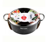 Wecook cazuela 20cm alu c-tapa antiadheren 3mm todofuego granite