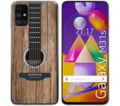 Tumundosmartphone Funda Gel Tpu para Samsung Galaxy M31s diseño Madera 11 Dibujos