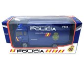 XOCOTŌ® Camión Policía Metálico - Maqueta de vehíclo en miniatura, metálico, puertas abatibles - Escala 1:35 - xocoto