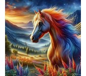 HUACAN Diamond Painting Horse Wall Stickers Picture Rhinestones Mosaic Full Square Round Animal Complete Kit Home Decoration