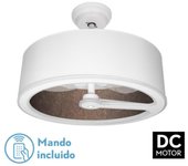 Fabrilamp - Ventilador Dc Tatiana 110w Blanco/oxido 3 Aspas 62d 3000-4000-6000k 9350lm Remoto,memoria,temporizador