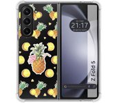 Funda Silicona Transparente para Samsung Galaxy Z Fold 5 5G diseño Piña Dibujos