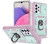 Shockproof Hybrid Magnetic Ring Kickstand Case for Samsung Galaxy A54 A53 A52 A51 A42 A34 A33 A32 M32 5G 4G Slide Lens Protetion