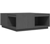 vidaXL Mesa de centro madera maciza de pino 100x101x40,5 cm Natural, Blanco, Gris Mesita de Salón o Comedor o Auxiliar Mesa de Café Meuble Salón