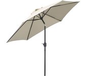 Sombrilla Parasol Reclinable para Jardín Patio Terraza Playa Piscina con Manivela Protector UV Φ2.7x2.35m Aluminio