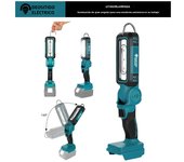 For Dewalt/Makita/Milwaukee 20V Cordless Outdoor Camping Light 140° Foldable LED Flashlight Work Light Lighting Light