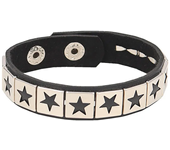 New Skull 2024 Punk Gothic Rock Chains Metal Stud Spikes Rivet Pu Leather Wristband Bangle Wide Cuff Bracelet Women Men Jewelry