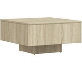 vidaXL Mesa de centro madera contrachapada 60x60x31,5 cm Blanco, Negro, Roble Sonoma Mesita de Salón o Comedor o Auxiliar Mesa de Café Meuble Salón
