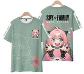 2024 New Summer Spy X Family 3d Printed T-Shirt Anime Cute Childs Short Sleeve Tops Super Large Breathable Kids Adults Versatile