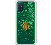 Funda original compatible con Samsung Galaxy A51 - Real Betis Balompié Escudo amarillo