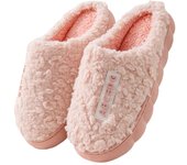 Zapatillas peludas para casa de invierno, zapatos de algodón, señoras de invierno, hogar cálido