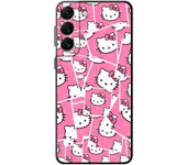 Phone Case for Samsung Note 20 S23 S22 S21 Ultra S20 FE S10 S10E 10 Plus Silicone Cases Cartoon Pink Cat Hello Kitty