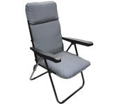 Papillon PAPILLON Silla Playa Acolchada, Estructura Acero Reclinable 5 Posiciones, Silla Multiposición, Silla Con Reposabrazos - Ideal para Playa, Patio, Jardín y Terraza