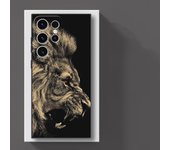 Case for Samsung Galaxy S24 Ultra S25 Plus S23 5G S22 FE S21 S20 S25+ S24+ S23+ Silicone Funda Phone Cover Lion Alpha Male