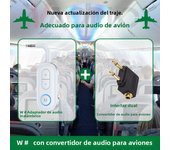 Bluetooth 5.3 Audio Transmitter Receiver 3.5MM AUX Hifi Stereo Music Wireless Adapter With Mic For Car Airplane TV PC Headphone