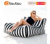 OTAUTAU Outdoor Stripes Bean Bag Pouf Cover No Filler Swiming Pool Floating Sofa Bed Beach Garden Chaise Lounge Puff Salon SF080
