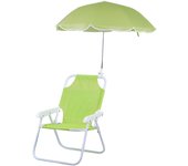 Silla plegable para niños with Sombrilla ajustable y portátil para Playa, camping y Jardín Verde