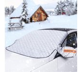 Cubierta para parabrisas de coche, parasol delantero con 9 parasoles magnéticos para coche (170 x 140 cm)