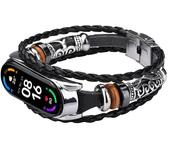 Leather Watch Band For Xiaomi mi Band 6 5 4 3 Bracelets Ethnic Style Retro Strap miband6 Fashion smart watch correa Accessories